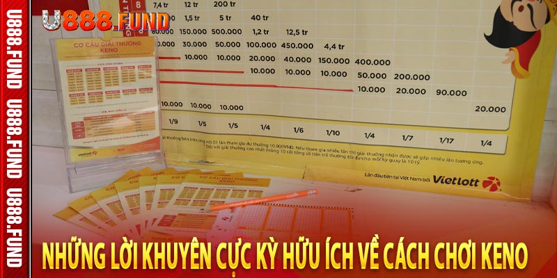 Những lời khuyên cực kỳ hữu ích về cách chơi Keno